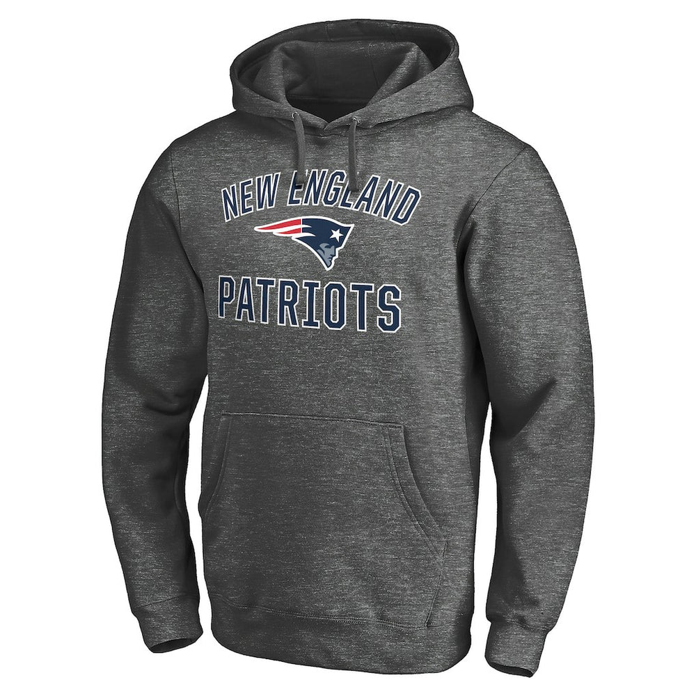 New England Patriots Victory Arch Team Fitted Pullover Hoodie - Charcoal - NFL
