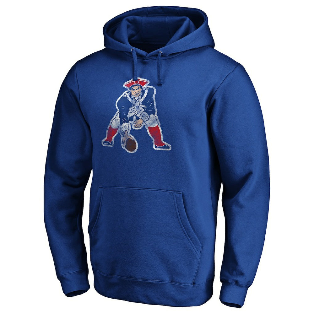 New England Patriots Throwback Logo Pullover Hoodie - Royal - NFL
