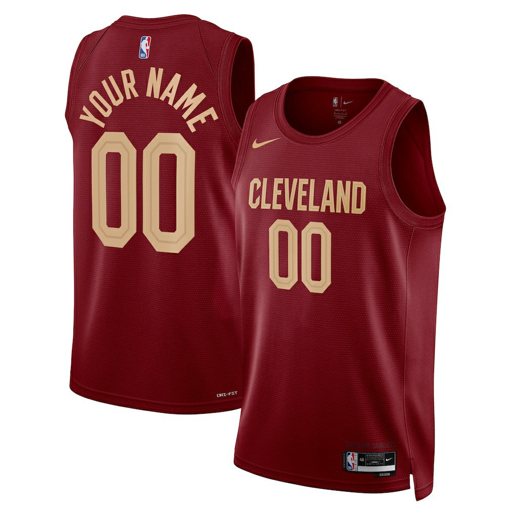Nike Cleveland Cavaliers Unisex Swingman Custom Jersey Burgundy Icon Edition