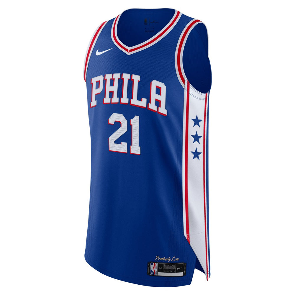 Nike Joel Embiid Philadelphia 76ers Authentic Jersey Icon Edition Royal
