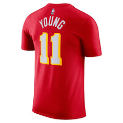 Nike Trae Young Atlanta Hawks Icon 2022/23 Name & Number T-Shirt Red
