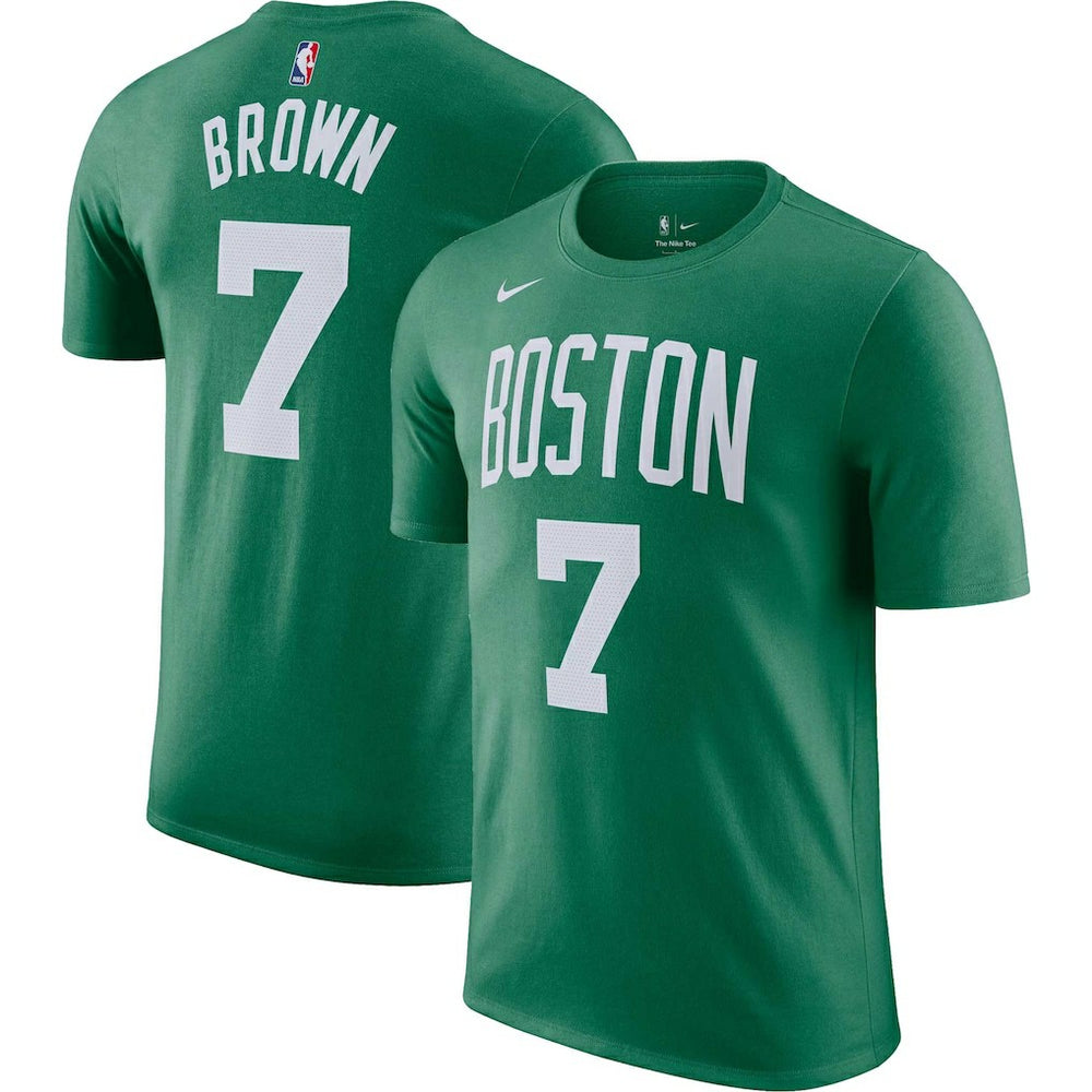 Nike Jaylen Brown Boston Celtics Icon 2022/23 Name & Number T-Shirt Kelly Green