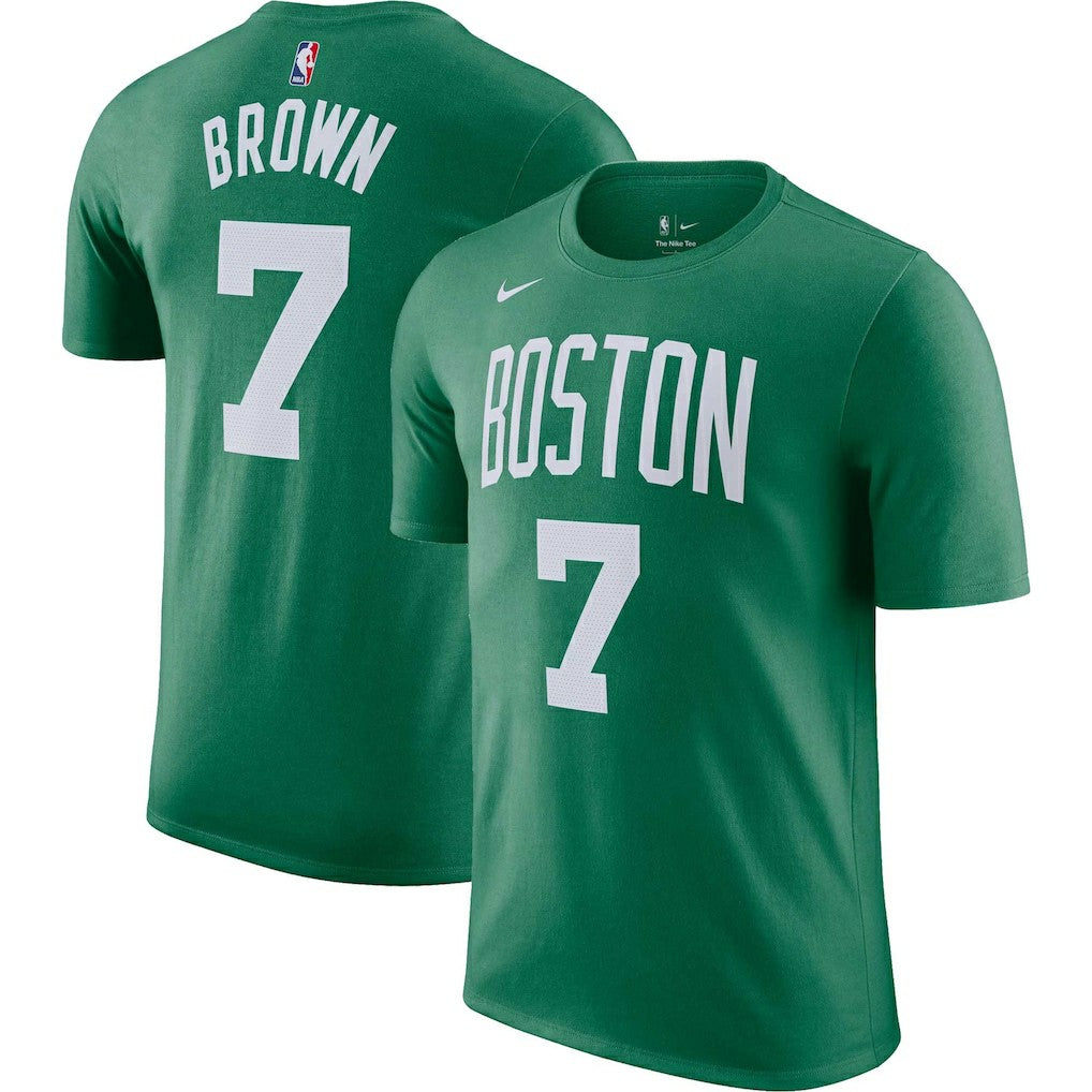 Nike Jaylen Brown Boston Celtics Icon 2022/23 Name & Number T-Shirt Kelly Green