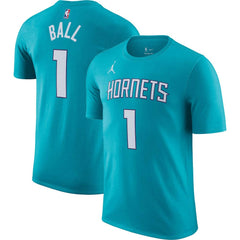Nike LaMelo Ball Charlotte Hornets Icon 2022/23 Name & Number T-Shirt Teal
