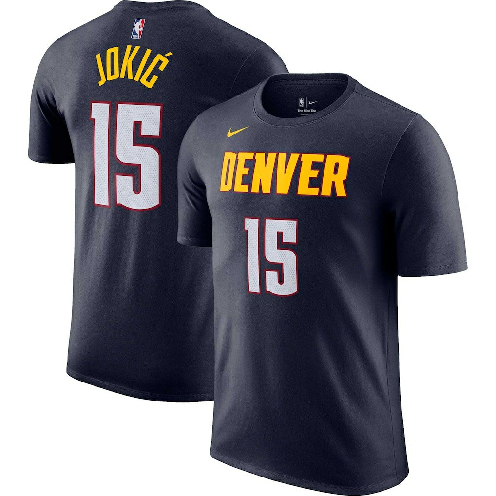 Nike Nikola Jokic Denver Nuggets Icon 2022/23 Name & Number T-Shirt Navy