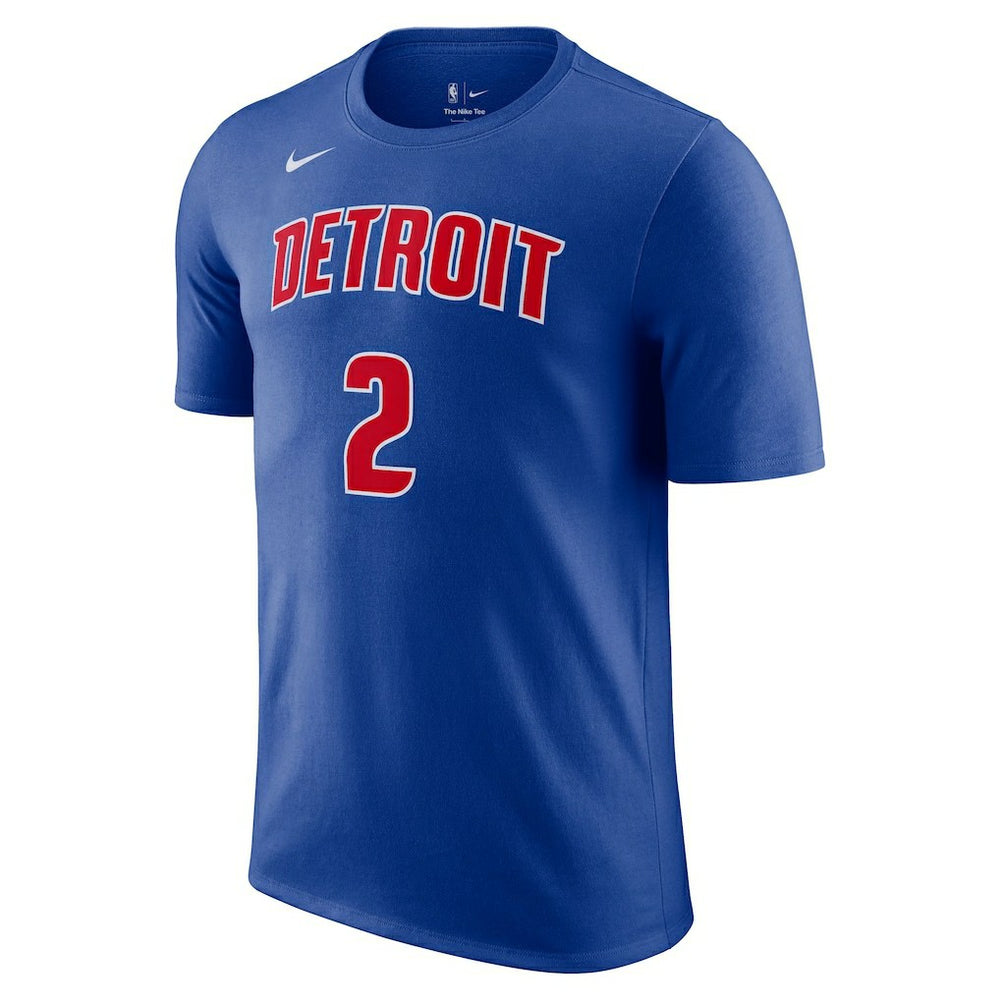 Nike Cade Cunningham Detroit Pistons Icon 2022/23 Name & Number T-Shirt Blue