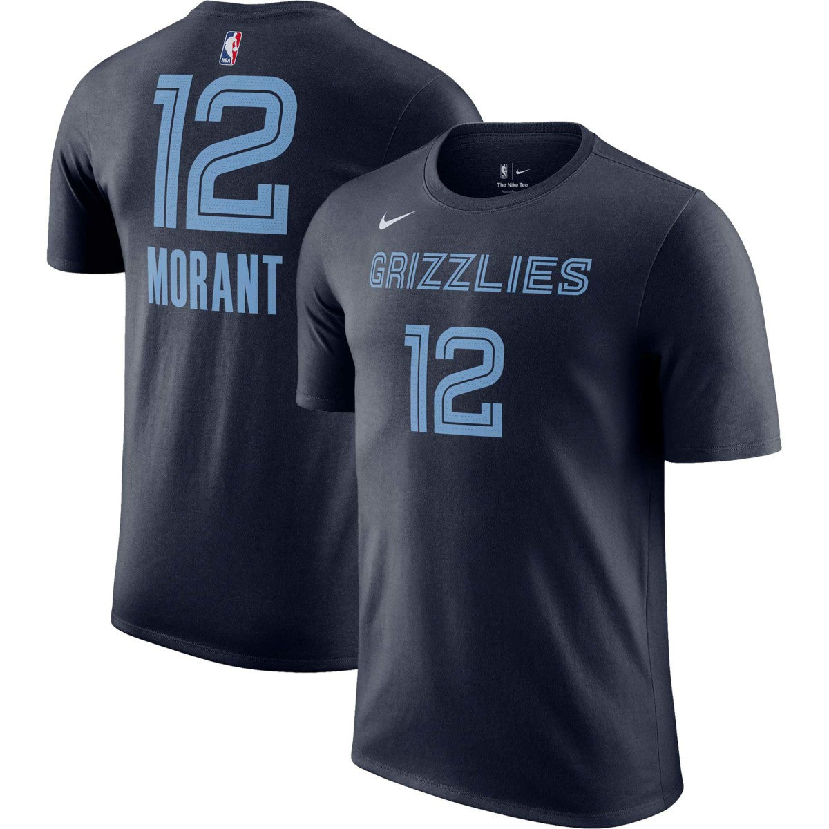 Nike Ja Morant Memphis Grizzlies Icon 2022/23 Name & Number T-Shirt Navy