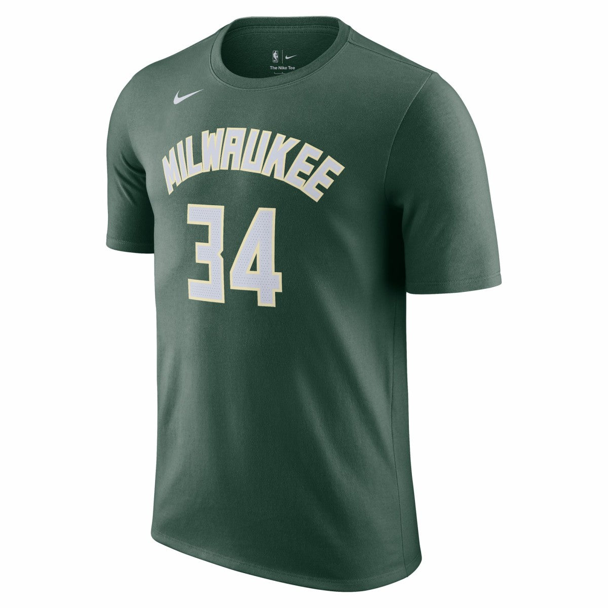 Nike Giannis Antetokounmpo Milwaukee Bucks Icon 2022/23 Name & Number T-Shirt Hunter Green