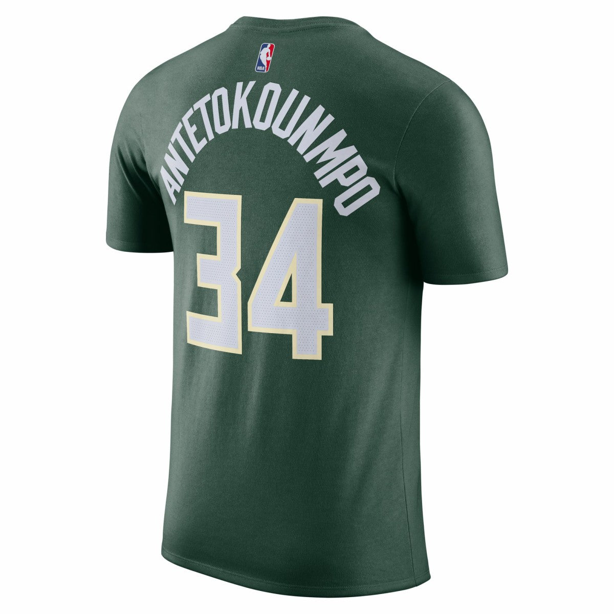 Nike Giannis Antetokounmpo Milwaukee Bucks Icon 2022/23 Name & Number T-Shirt Hunter Green