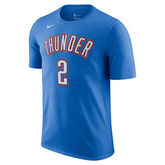 Nike Shai Gilgeous-Alexander Oklahoma City Thunder Icon 2022/23 Name & Number T-Shirt Blue