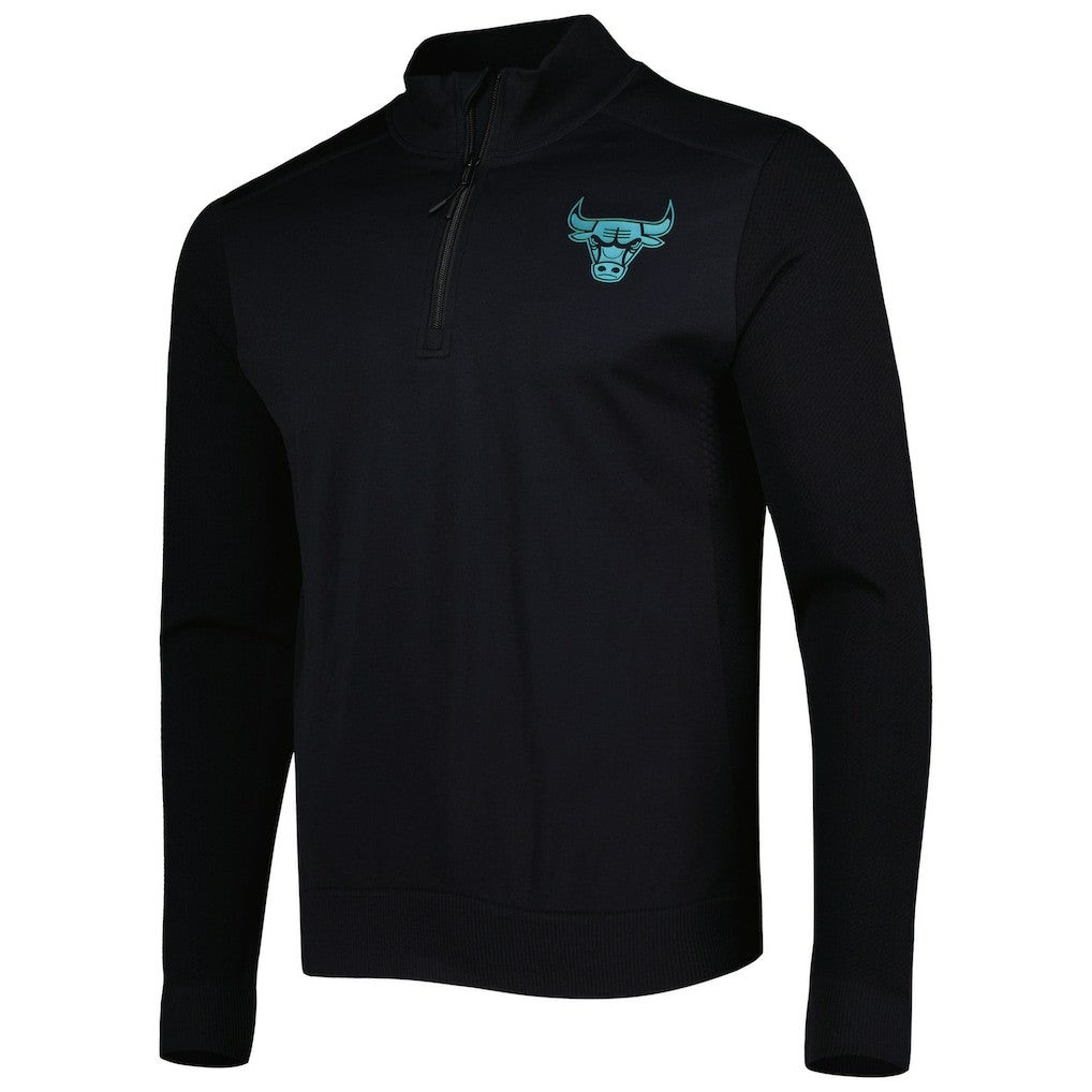 Chicago Bulls Levelwear Nano Engineered Knit Fabric Quarter-Zip Jacket Black
