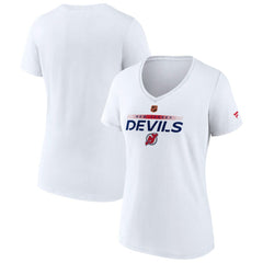 New Jersey Devils Fanatics Women's Special Edition V-Neck T-Shirt - White | Fanatics sale