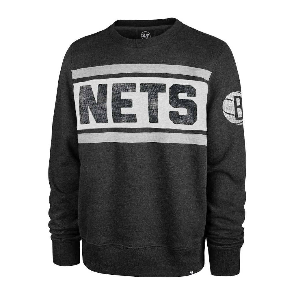 47 brand Brooklyn Nets '47 Tribeca Emerson Pullover Sweatshirt Heather Black
