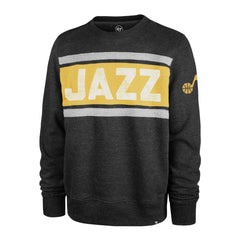 47 brand Utah Jazz '47 Tribeca Emerson Pullover Sweatshirt Heather Black
