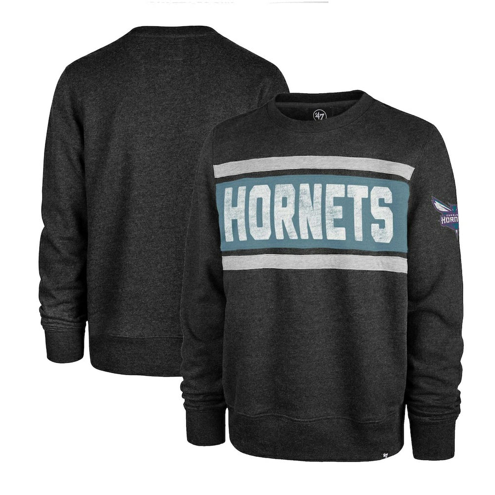 47 brand Charlotte Hornets '47 Tribeca Emerson Pullover Sweatshirt Heather Black