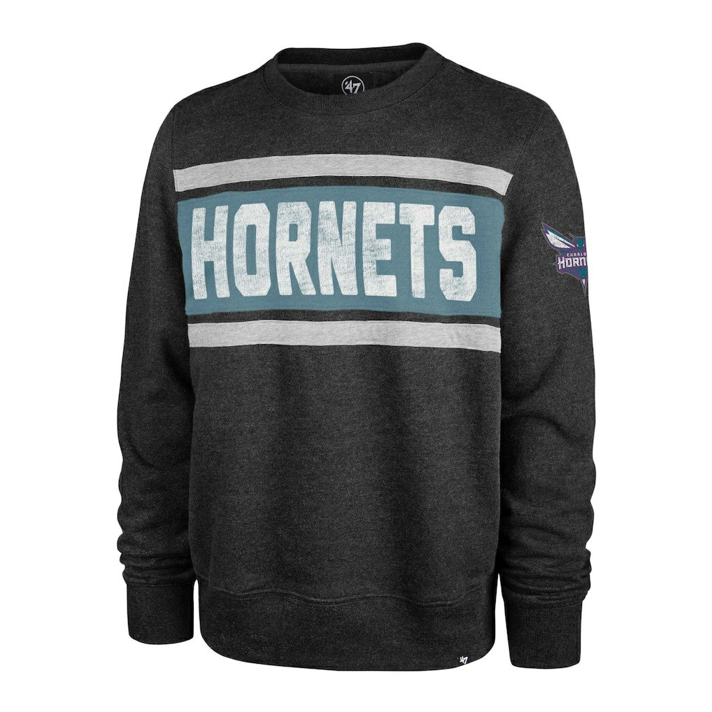 47 brand Charlotte Hornets '47 Tribeca Emerson Pullover Sweatshirt Heather Black