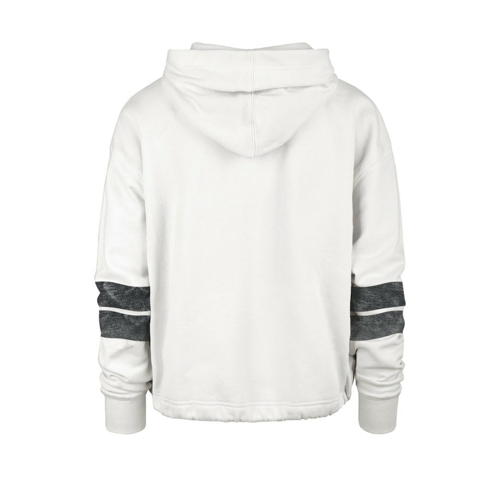 47 brand Brooklyn Nets '47 Women's Emerson Stripe Cropped Pullover Hoodie Cream