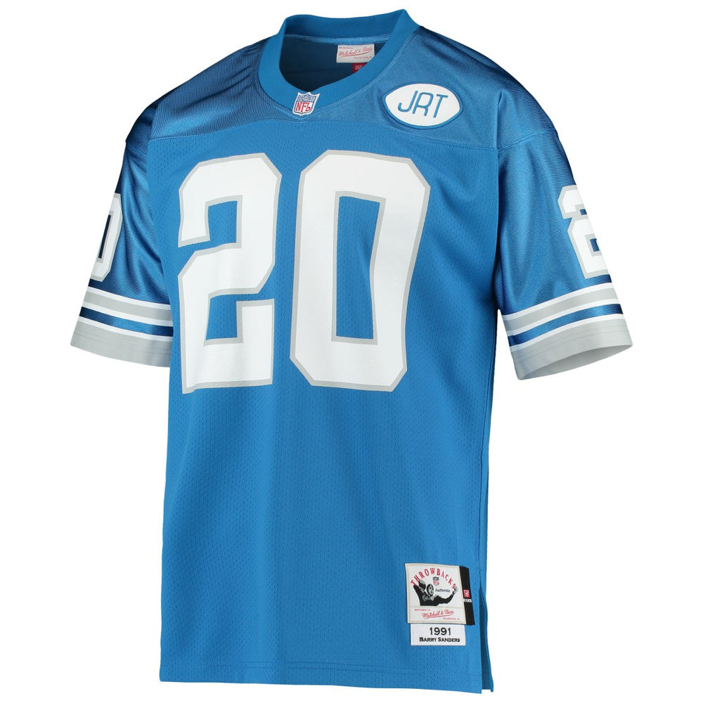 Barry Sanders Detroit Lions 1991 Authentic Throwback Retired Player Jersey - Blue - Mitchell & Ness