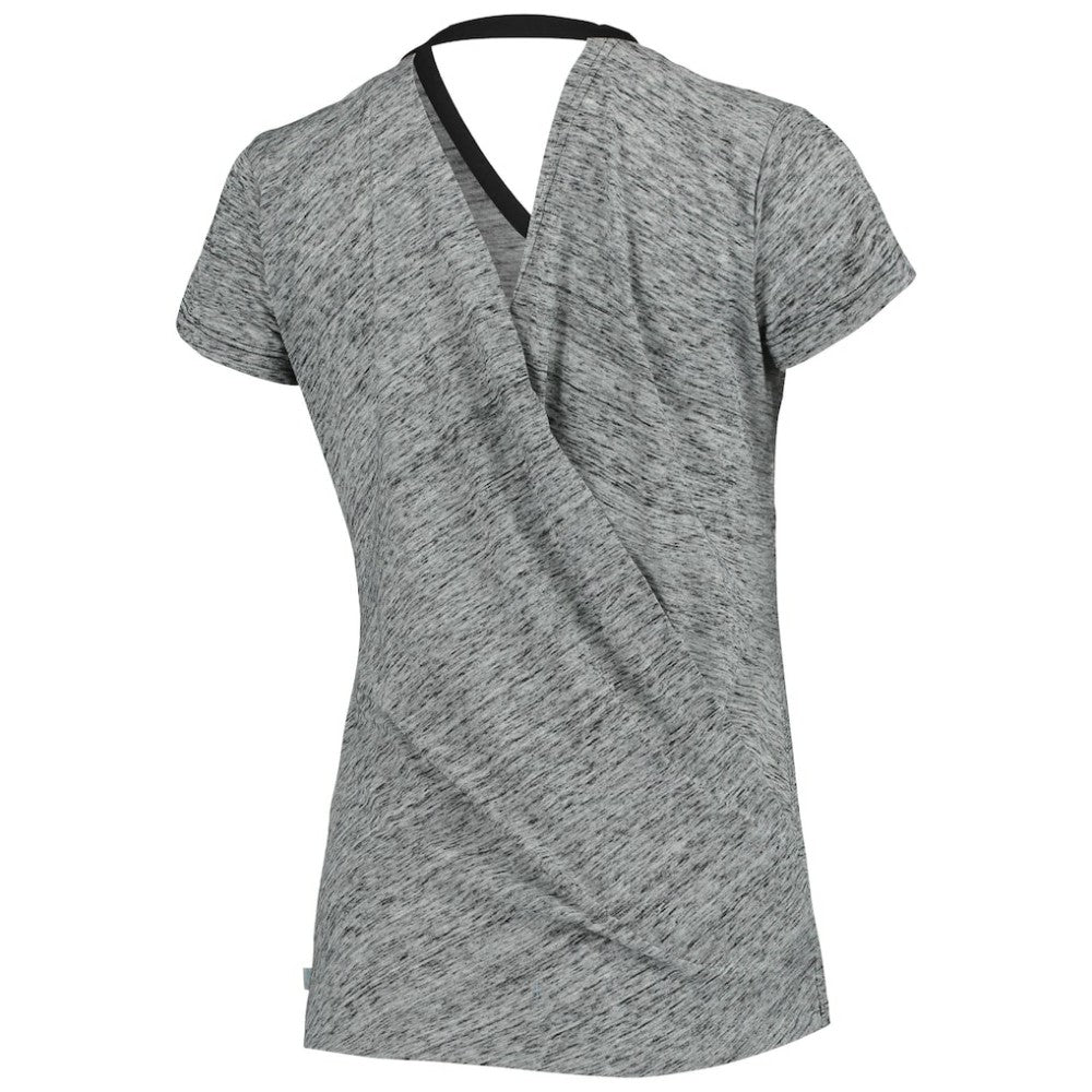 Colorado Rockies Touch Women's Hail Mary Back Wrap Space-Dye V-Neck T-Shirt Sale