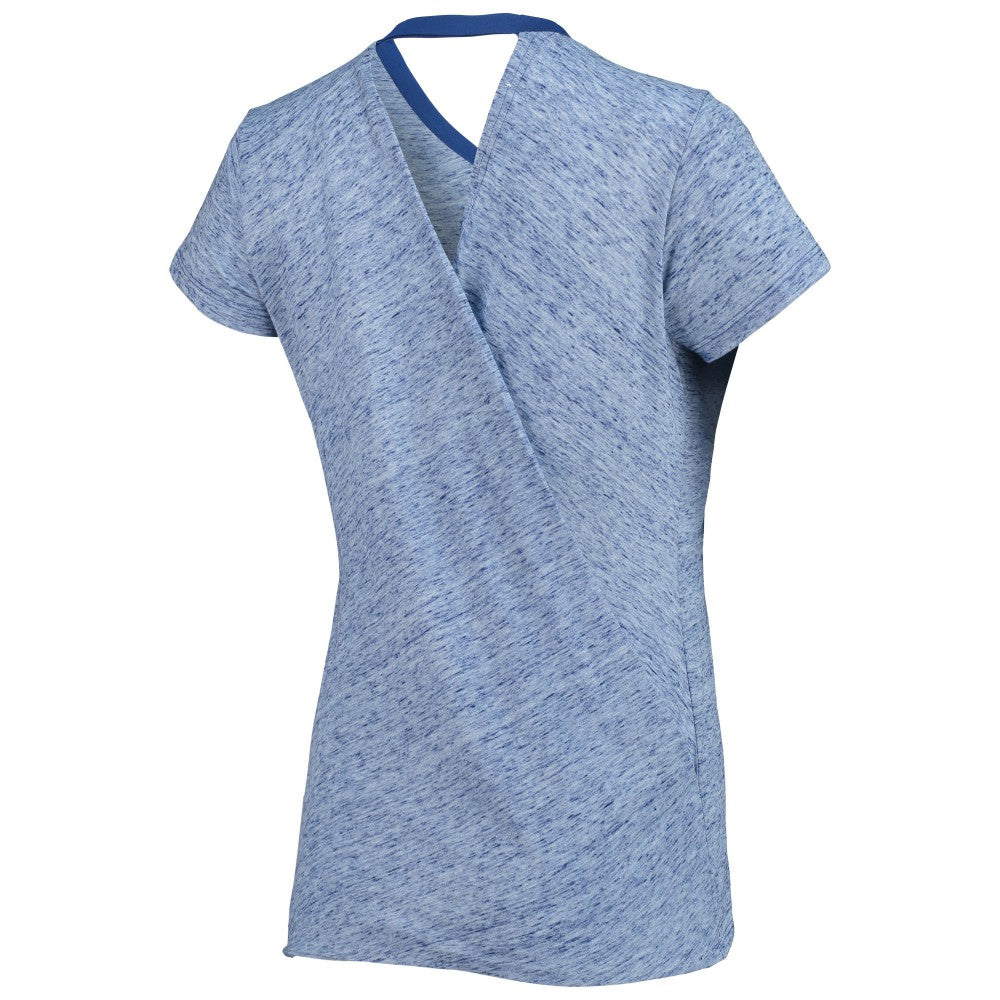 Kansas City Royals Touch Women's Hail Mary Back Wrap Space-Dye V-Neck T-Shirt Sale