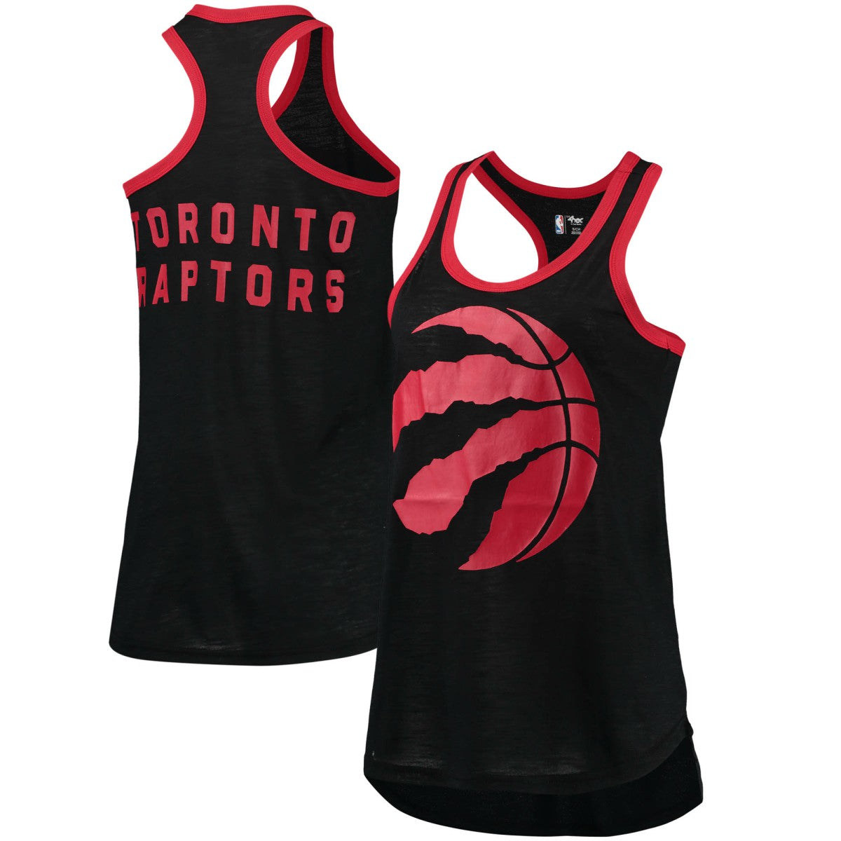 Toronto Raptors G-III Sports by Carl Banks Women's Showdown Scoop-Neck Racerback Tank Top Black