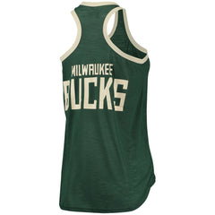 Milwaukee Bucks G-III Sports by Carl Banks Women's Showdown Scoop-Neck Racerback Tank Top Hunter Green
