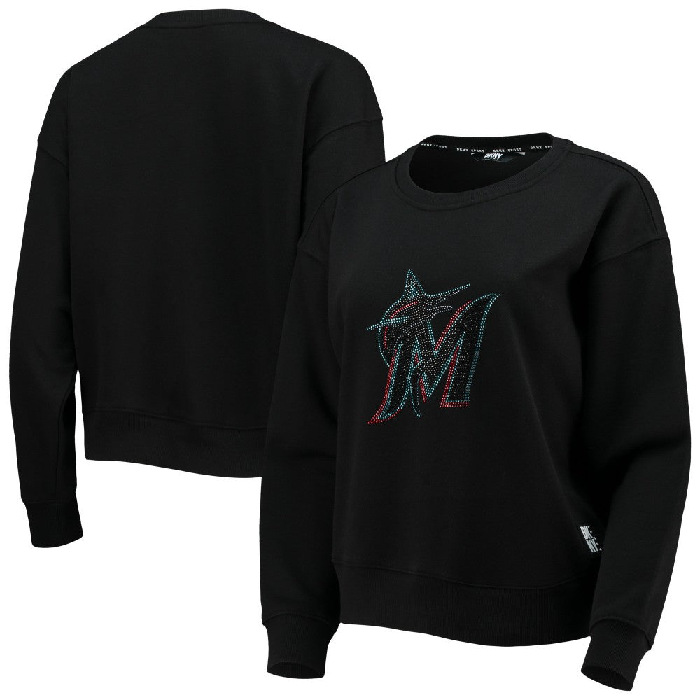 Miami Marlins DKNY Sport Women's Carrie Pullover Sweatshirt Online