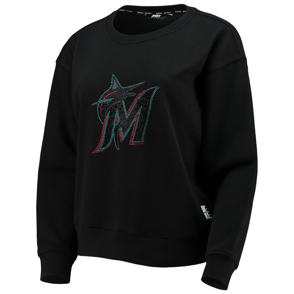 Miami Marlins DKNY Sport Women's Carrie Pullover Sweatshirt Online