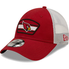 Arizona Cardinals New Era Logo Patch Trucker 9FORTY Snapback Hat - Cardinal/White - NFL