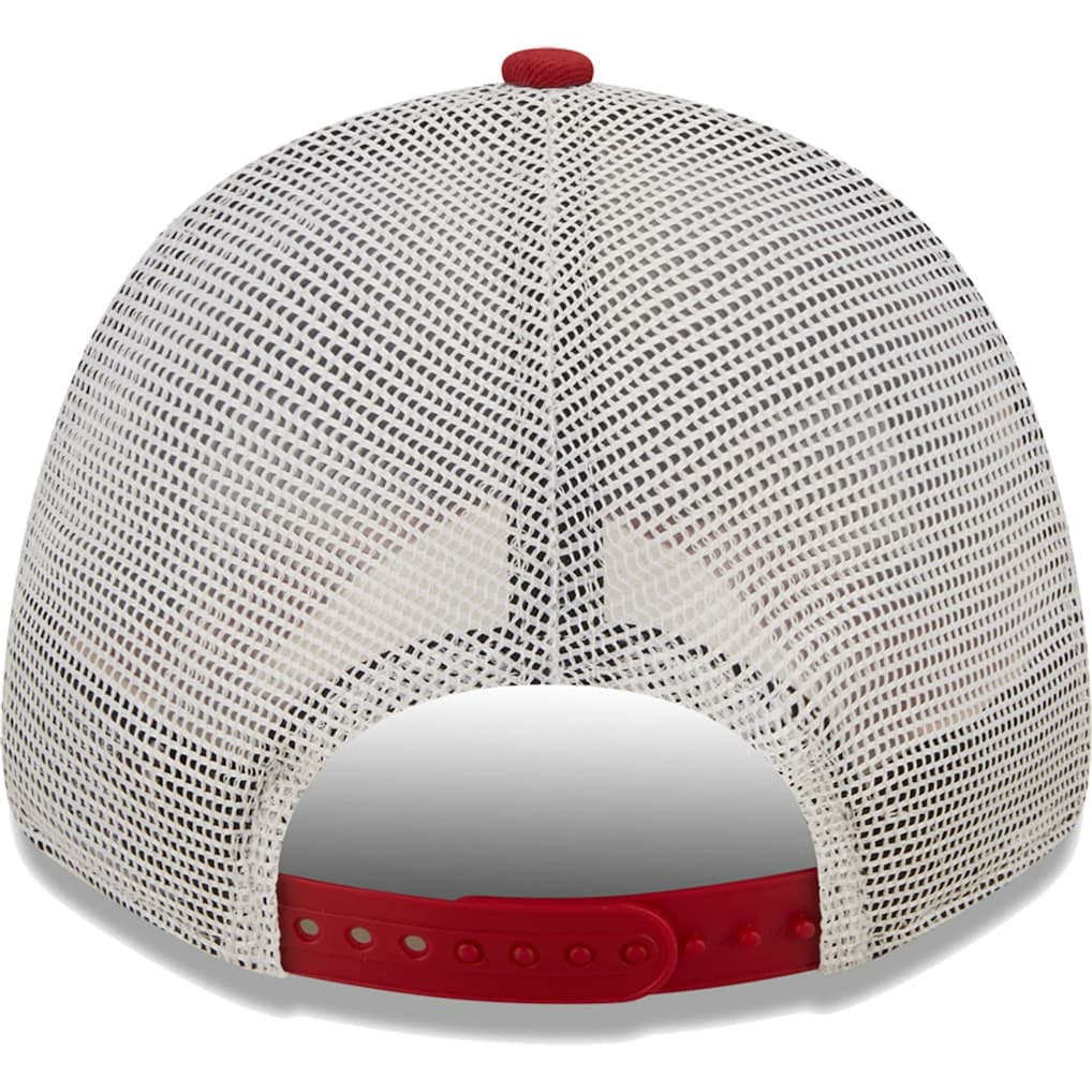 Arizona Cardinals New Era Logo Patch Trucker 9FORTY Snapback Hat - Cardinal/White - NFL