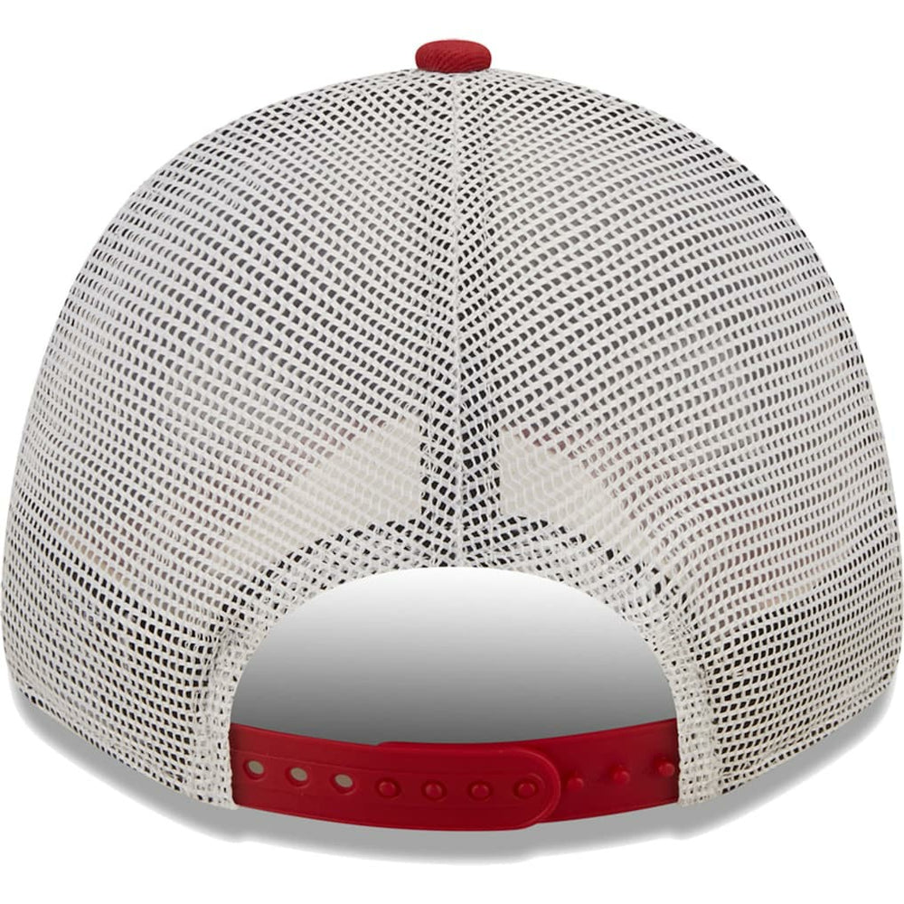 Arizona Cardinals New Era Logo Patch Trucker 9FORTY Snapback Hat - Cardinal/White - NFL