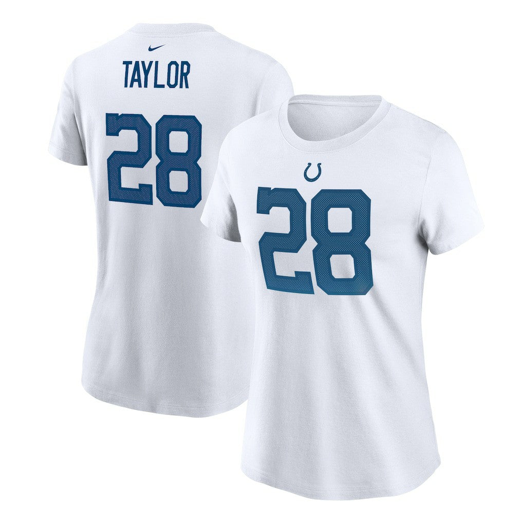 Jonathan Taylor Indianapolis Colts Women's Name & Number T-Shirt - White - Nike