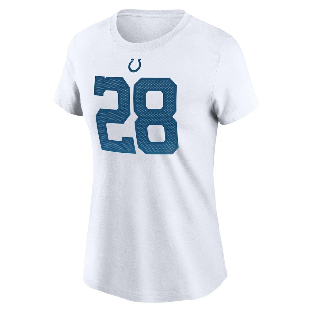 Jonathan Taylor Indianapolis Colts Women's Name & Number T-Shirt - White - Nike