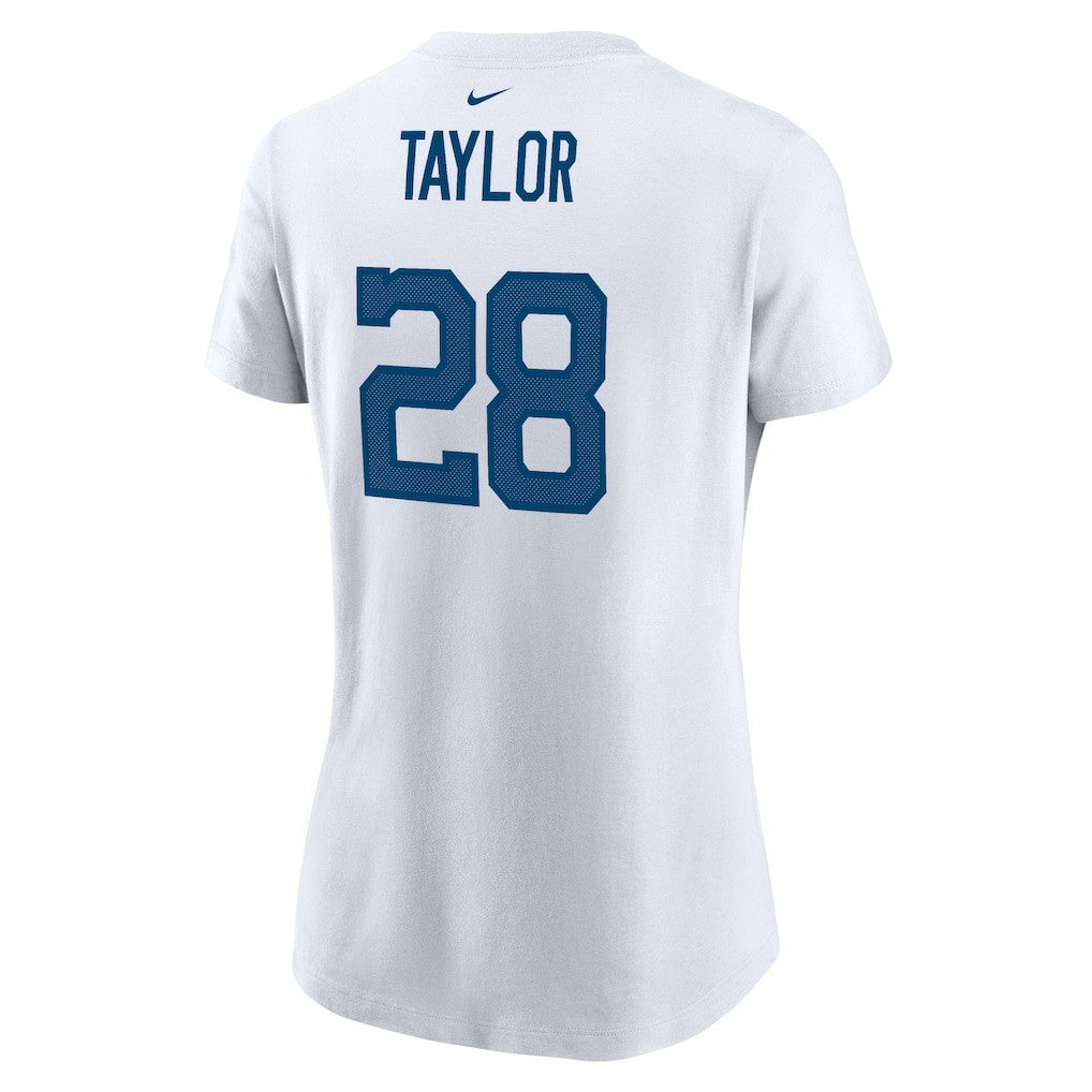 Jonathan Taylor Indianapolis Colts Women's Name & Number T-Shirt - White - Nike