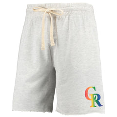 Colorado Rockies Concepts Sport Mainstream Logo Terry Tri-Blend Shorts for sale