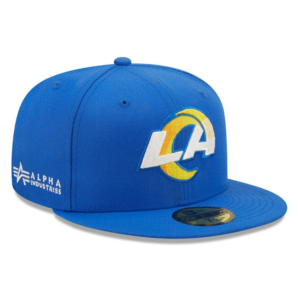Los Angeles Rams New Era x Alpha Industries Alpha 59FIFTY Fitted Hat - Royal - NFL