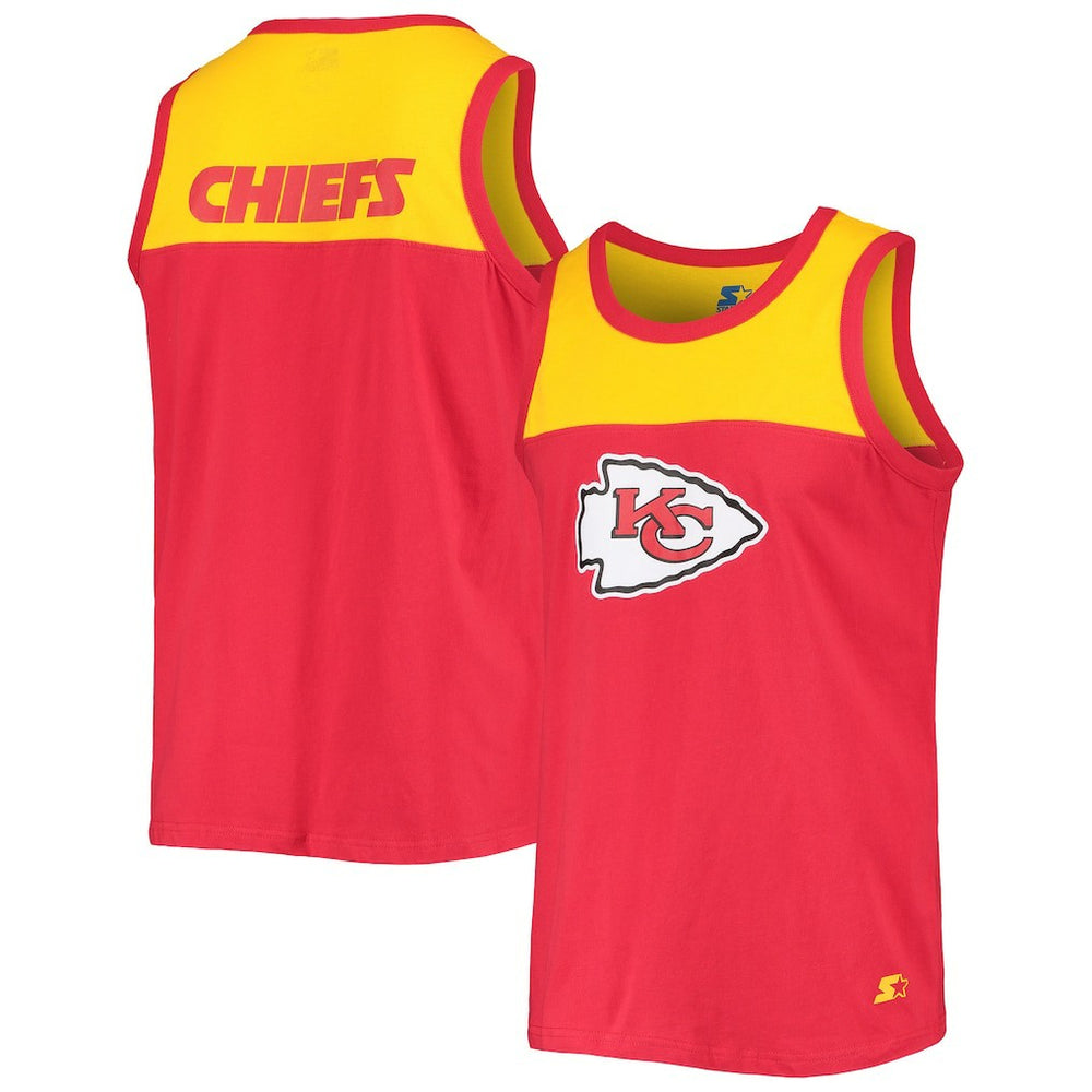 Kansas City Chiefs Starter Team Touchdown Fashion Tank Top - Red/Gold - NFL