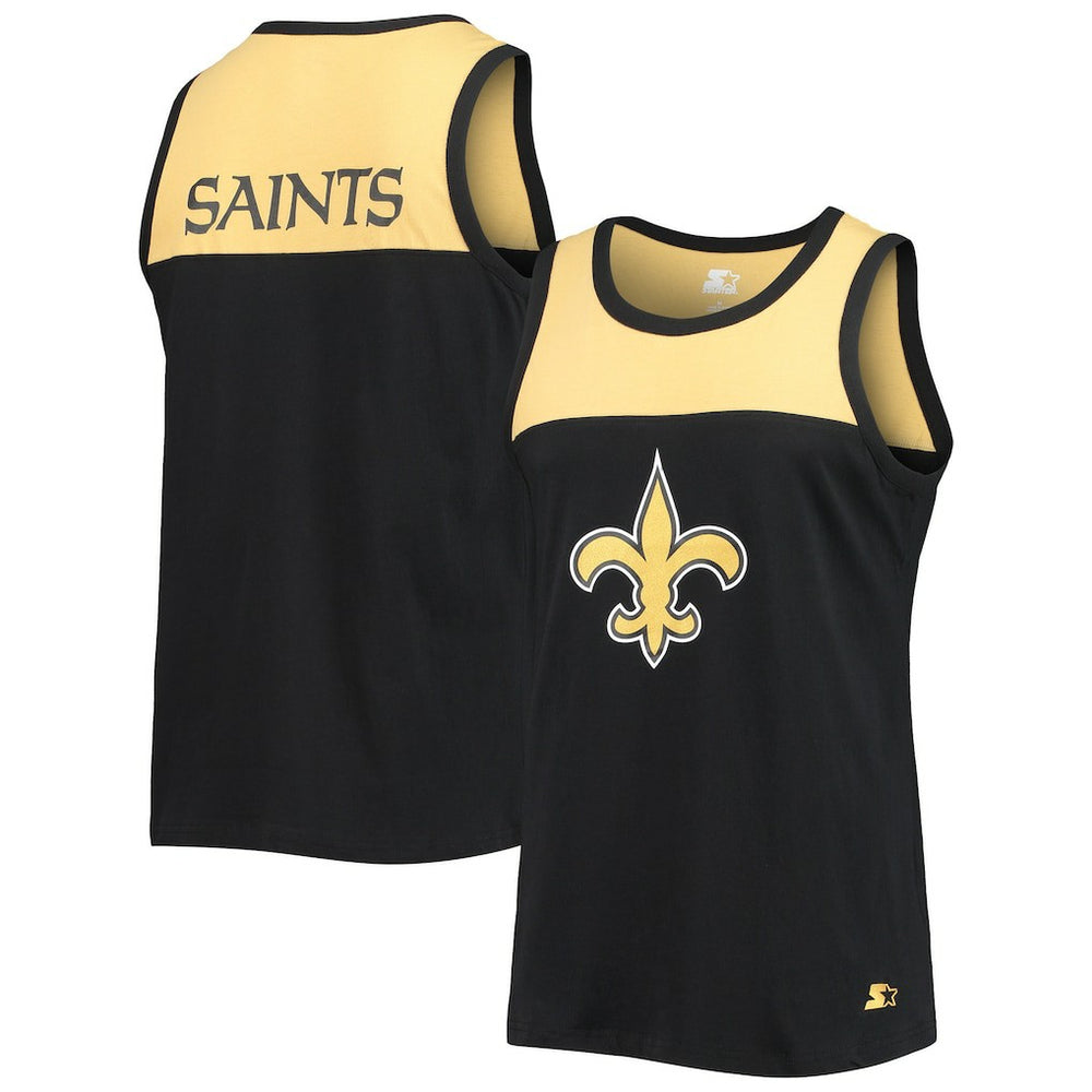New Orleans Saints Starter Team Touchdown Fashion Tank Top - Black/Gold - NFL