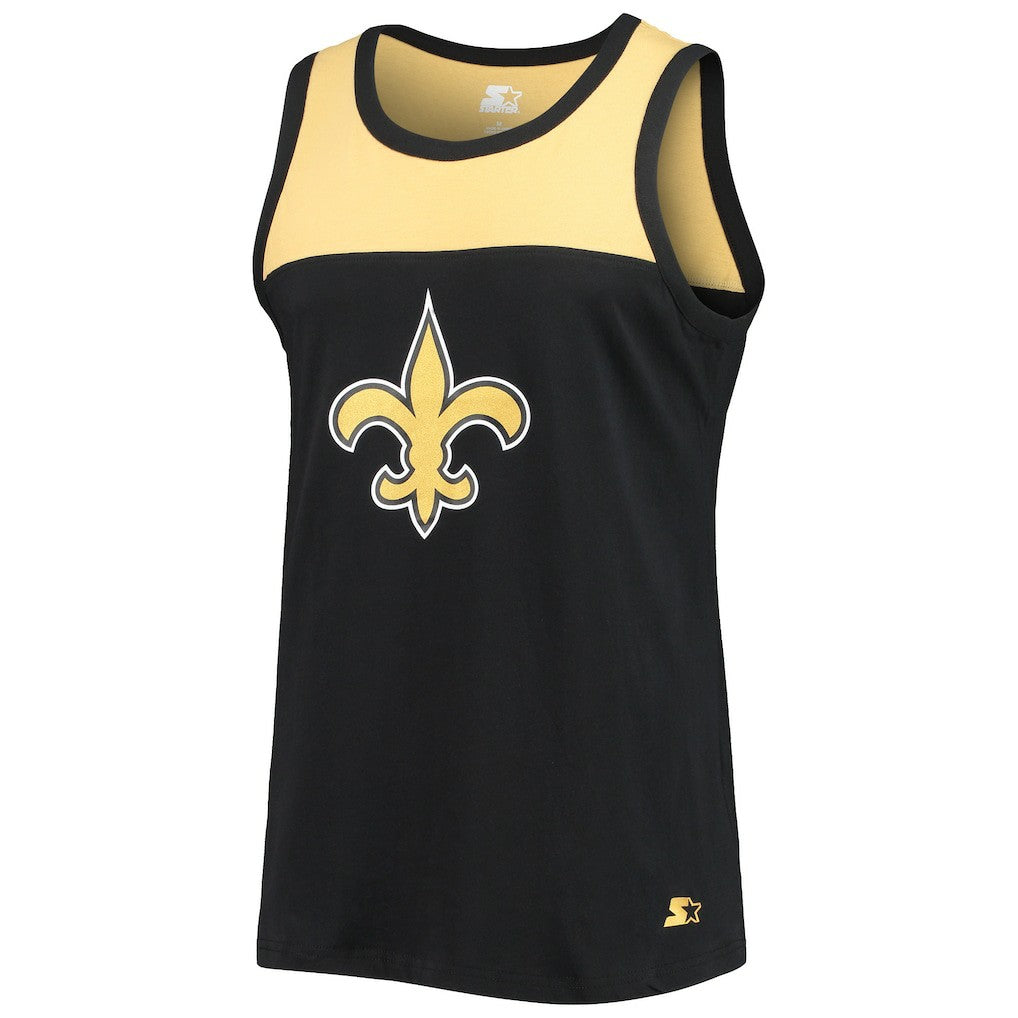 New Orleans Saints Starter Team Touchdown Fashion Tank Top - Black/Gold - NFL