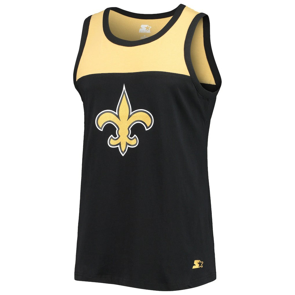 New Orleans Saints Starter Team Touchdown Fashion Tank Top - Black/Gold - NFL