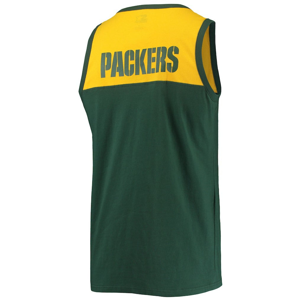 Green Bay Packers Starter Team Touchdown Fashion Tank Top - Green/Gold - NFL