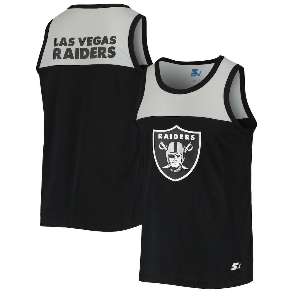 Las Vegas Raiders Starter Team Touchdown Fashion Tank Top - Black/Silver - NFL