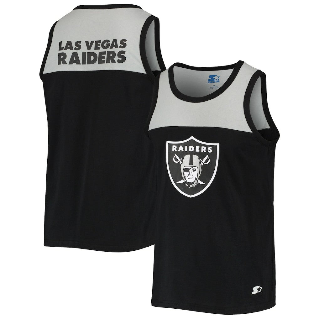 Las Vegas Raiders Starter Team Touchdown Fashion Tank Top - Black/Silver - NFL