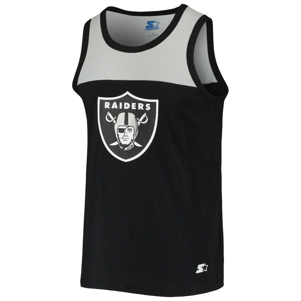 Las Vegas Raiders Starter Team Touchdown Fashion Tank Top - Black/Silver - NFL