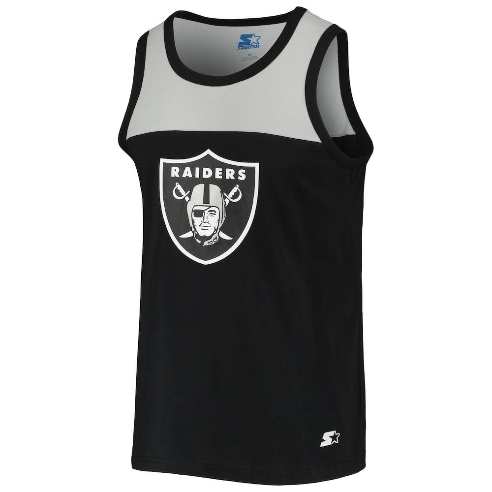 Las Vegas Raiders Starter Team Touchdown Fashion Tank Top - Black/Silver - NFL