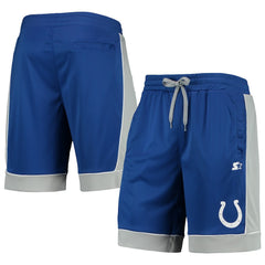 Indianapolis Colts Starter Fan Favorite Fashion Shorts - Royal/Gray - NFL