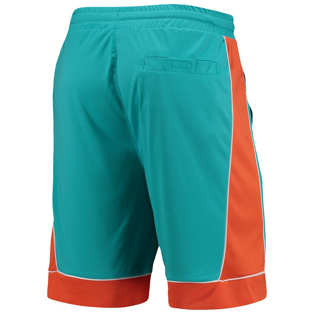 Miami Dolphins Starter Fan Favorite Fashion Shorts - Aqua/Orange - NFL