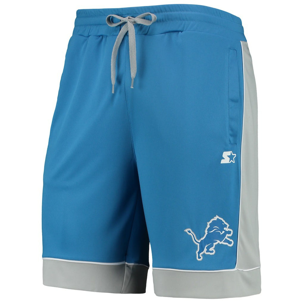 Detroit Lions Starter Fan Favorite Fashion Shorts - Blue/Gray - NFL