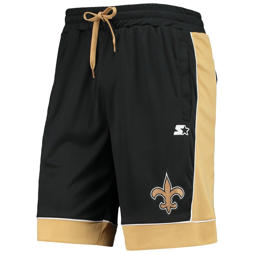 New Orleans Saints Starter Fan Favorite Fashion Shorts - Black/Gold - NFL
