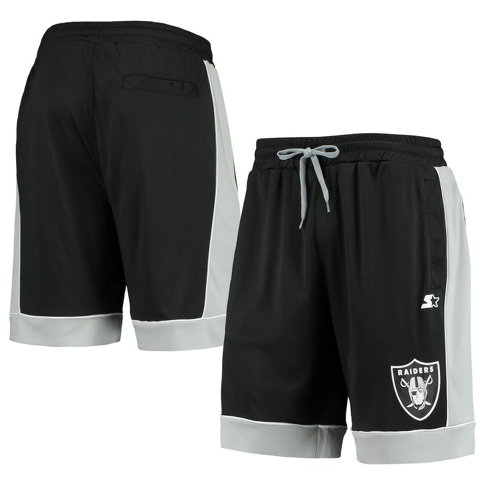 Las Vegas Raiders Starter Fan Favorite Fashion Shorts - Black/Silver - NFL
